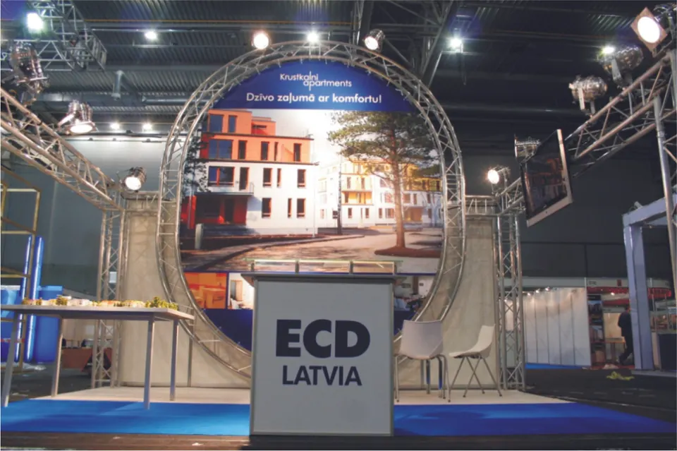 ECD stends, Latvija 2014. Izstāžu stenda dizains, ražošana un montāža, EVENT MORE