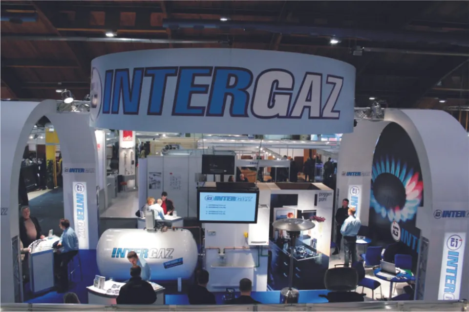 INTERGAZ stends, Latvija 2014. Izstāžu stenda dizains, ražošana un montāža, EVENT MORE