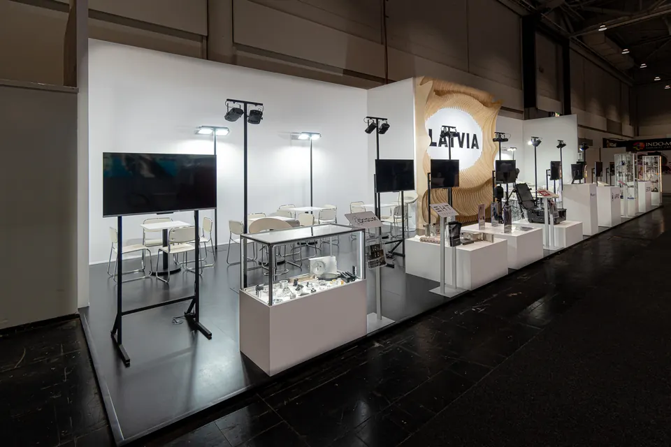 LIAA stends izstādē HANNOVER MESSE, Vācija 2023. Izstāžu stenda dizains, ražošana un montāža, EVENT MORE