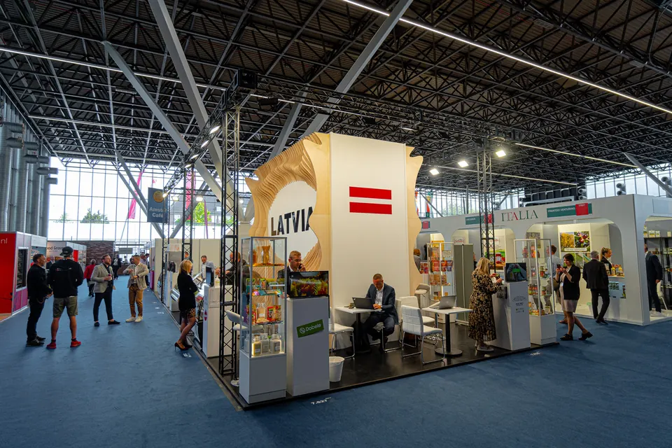 LIAA stends izstādē Privat Label Amsterdam, Nīderlande 2023. Izstāžu stenda dizains, ražošana un montāža, EVENT MORE