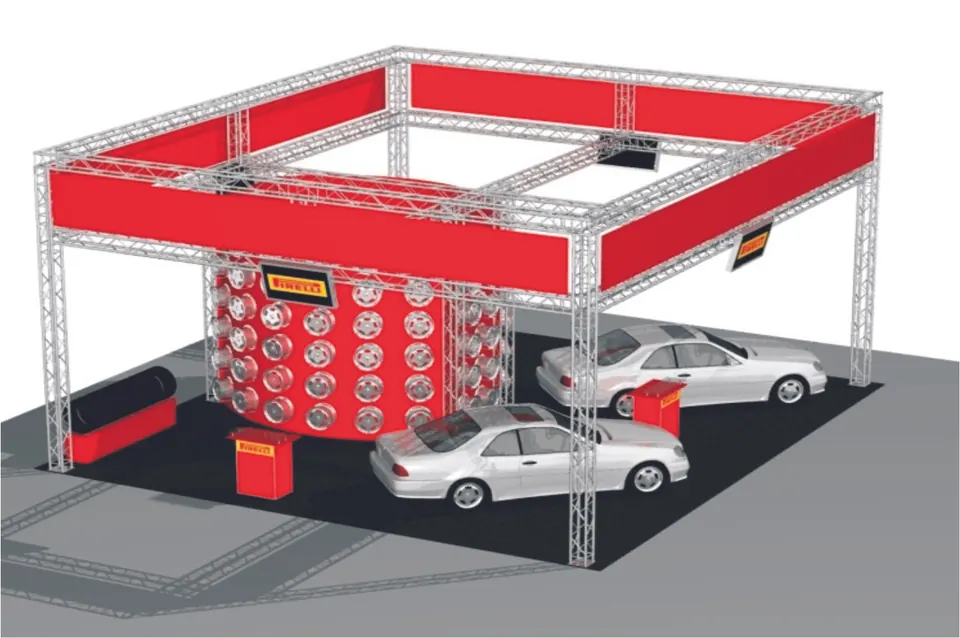 PIRELLI stenda skice, Latvija 2014. Izstāžu stenda dizaina skice, EVENT MORE
