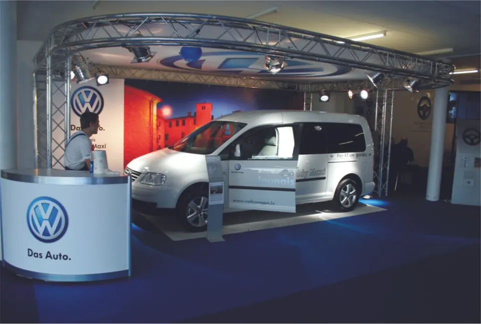 VW stends, Latvija 2014. Izstāžu stenda dizains, ražošana un montāža, EVENT MORE